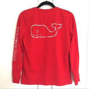 RED LONGSLEEVE VINEYARD VINES SHIRT